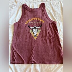 Wrangler Maroon Yellowstone Graphic Tank